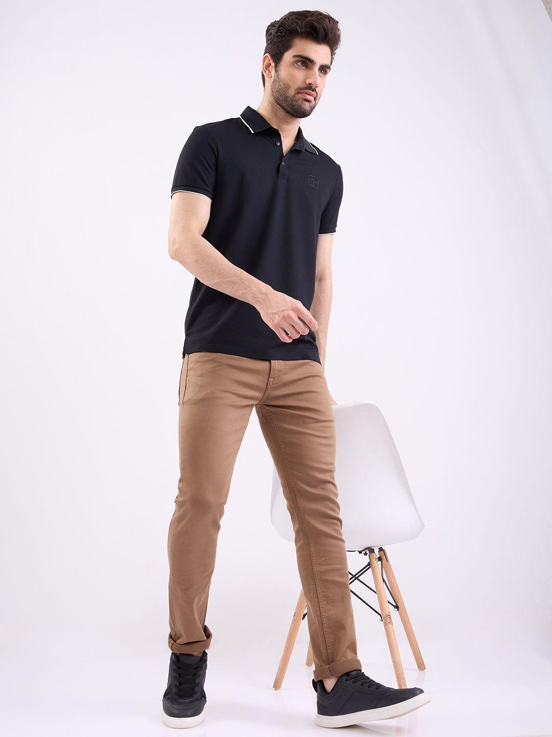 Spykar Mud Brown Low Rise Slim Fit Casual Jeans For Men