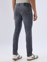 Men Kano Jeans Slim Fit Grey Low Rise