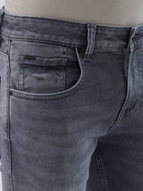 Men Kano Jeans Slim Fit Grey Low Rise