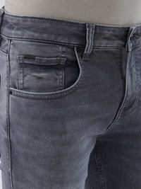 Men Kano Jeans Slim Fit Grey Low Rise