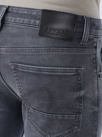 Men Kano Jeans Slim Fit Grey Low Rise