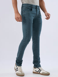 Men Kano Jeans Slim Fit Green Low Rise