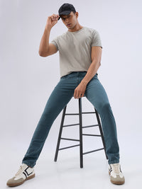 Men Kano Jeans Slim Fit Green Low Rise