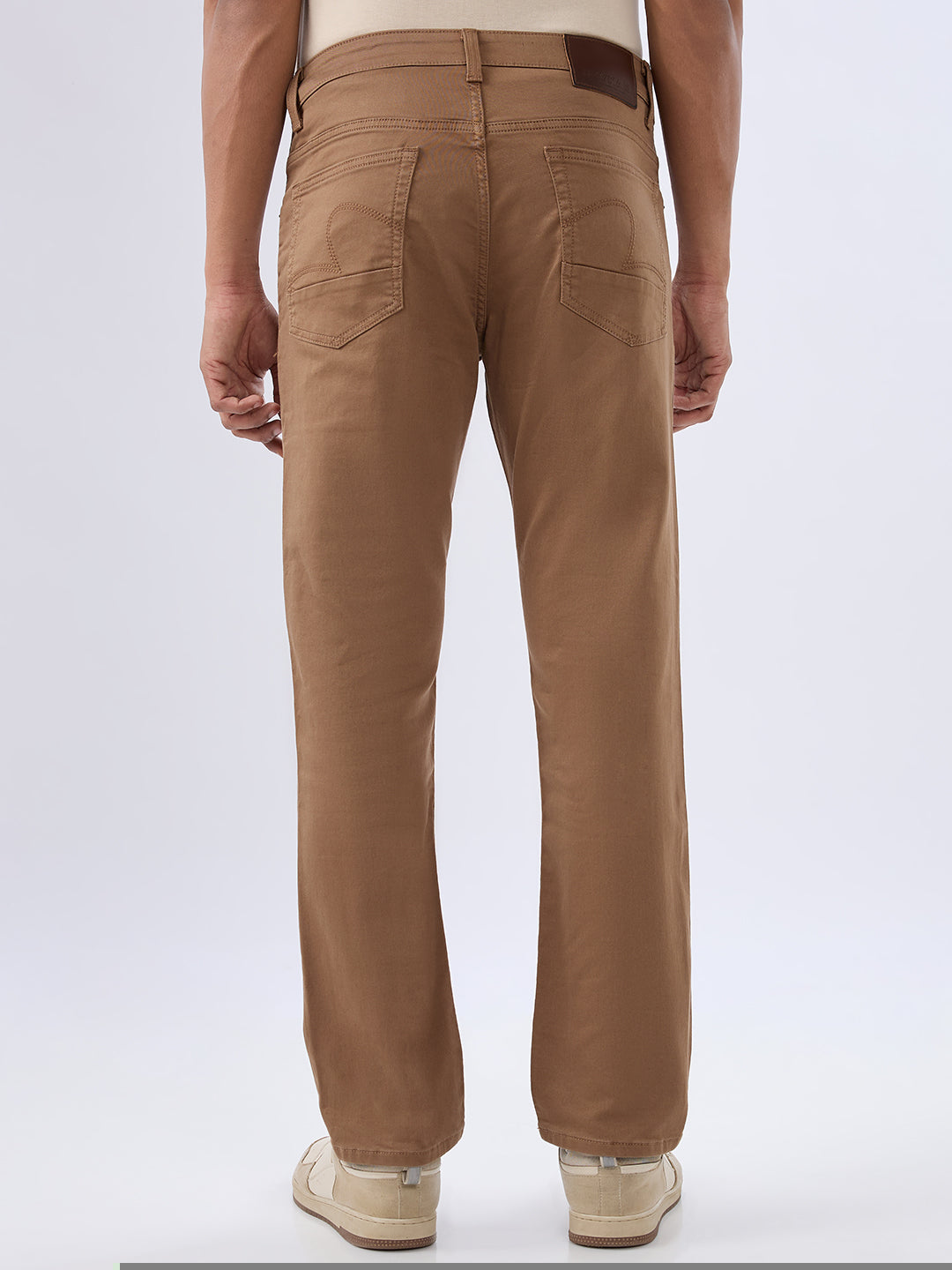 Spykar Mud Brown Comfort Fit Mid Rise Jeans For Men
