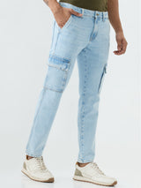 Men Jeans Regular Fit Blue Mid Rise