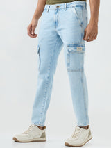 Men Jeans Regular Fit Blue Mid Rise
