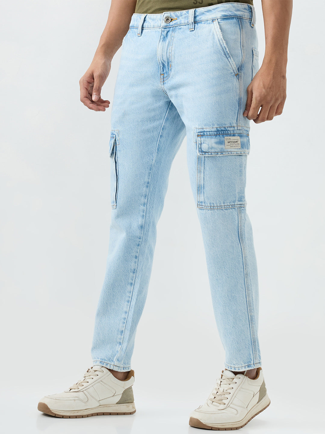 Men Jeans Regular Fit Blue Mid Rise