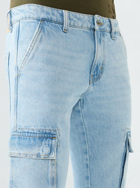 Men Jeans Regular Fit Blue Mid Rise