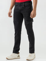 Men Trooper Jeans Regular Fit Black Mid Rise