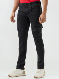 Men Trooper Jeans Regular Fit Black Mid Rise