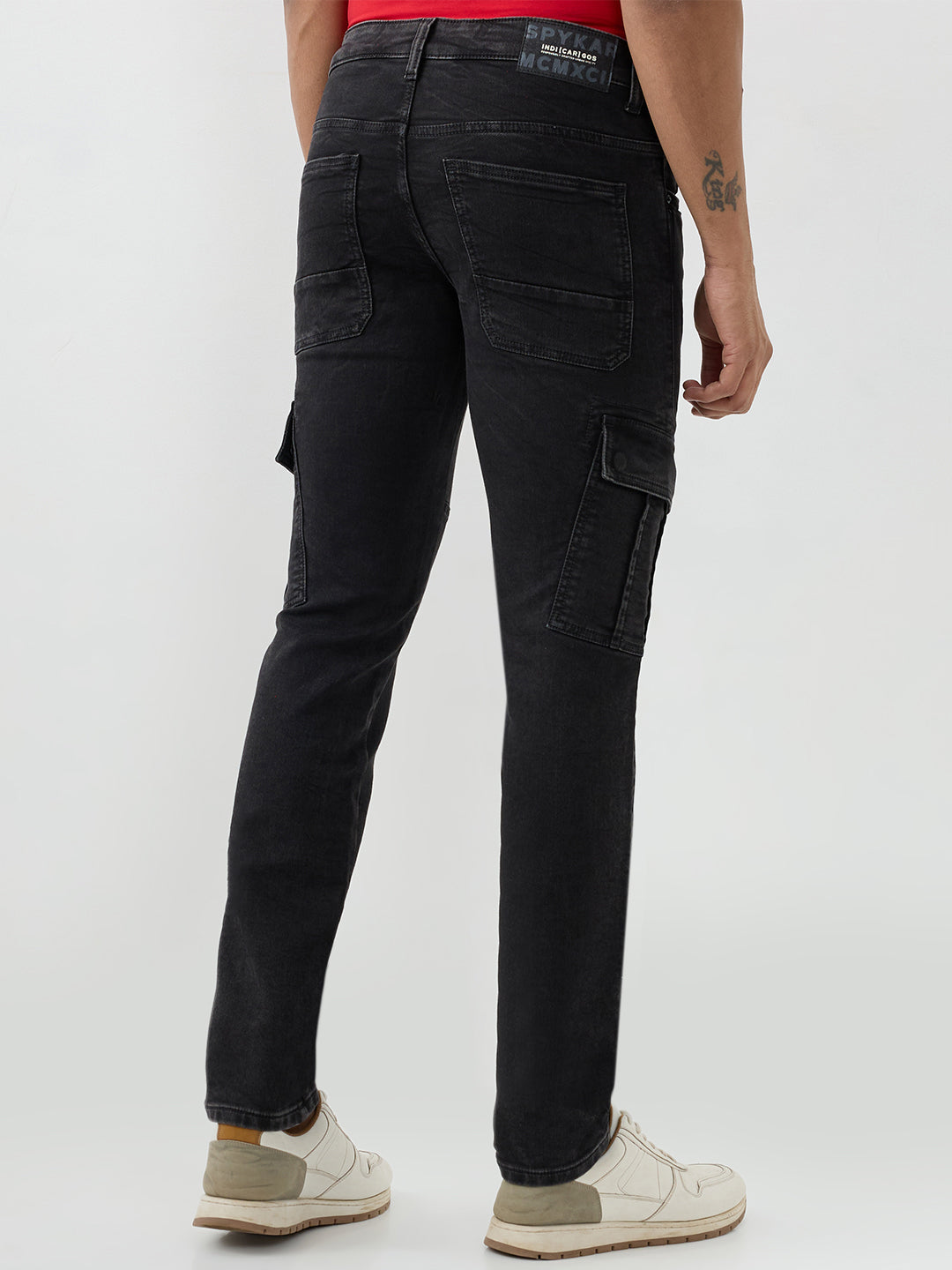 Men Trooper Jeans Regular Fit Black Mid Rise