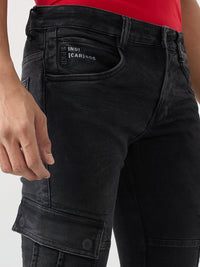Men Trooper Jeans Regular Fit Black Mid Rise