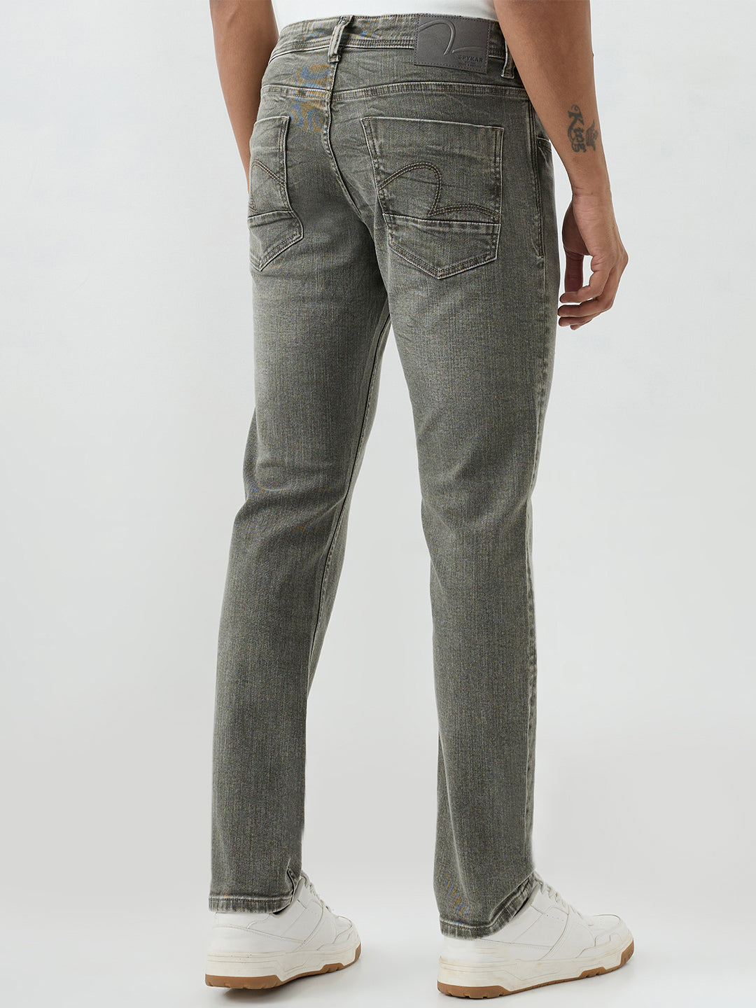 Men Ricardo Jeans Comfort Fit Green Mid Rise