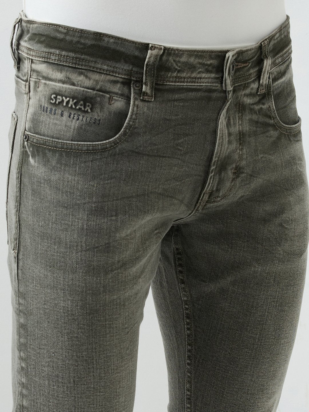 Men Ricardo Jeans Comfort Fit Green Mid Rise