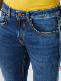 Men Kano Jeans Slim Fit Blue Low Rise