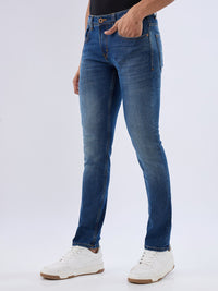 Men Kano Jeans Slim Fit Blue Low Rise