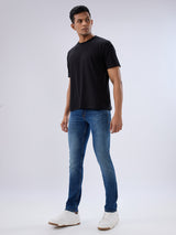 Men Kano Jeans Slim Fit Blue Low Rise