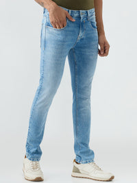 Men Kano Jeans Slim Fit Blue Low Rise