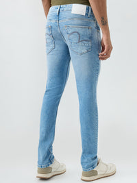 Men Kano Jeans Slim Fit Blue Low Rise