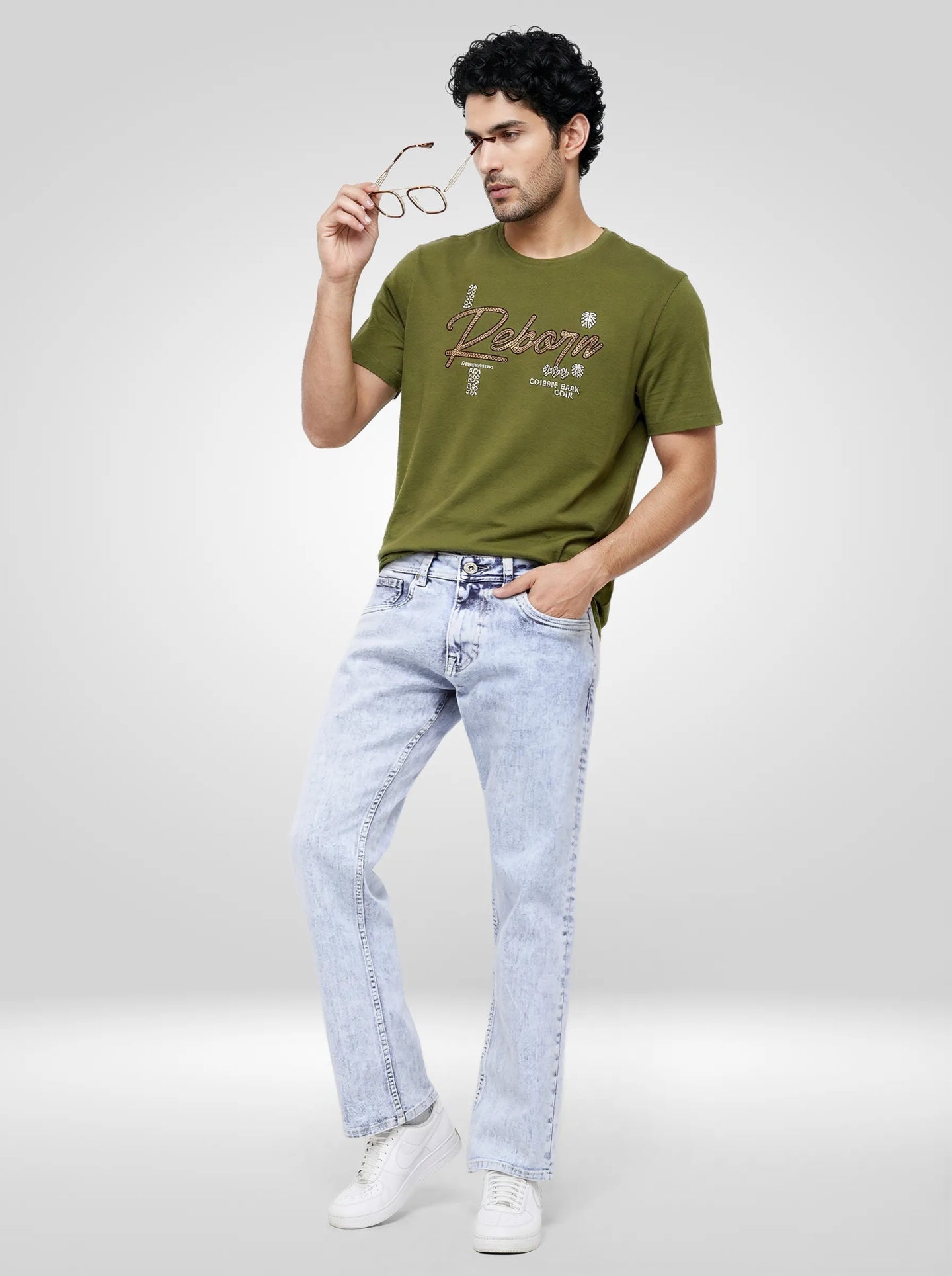 Men Chico Jeans Relaxed Fit Grey Mid Rise