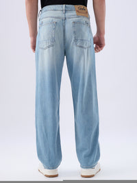 Men Ikemen Jeans Loose Fit Blue Low Rise