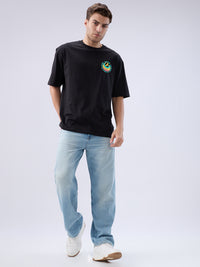 Men Ikemen Jeans Loose Fit Blue Low Rise