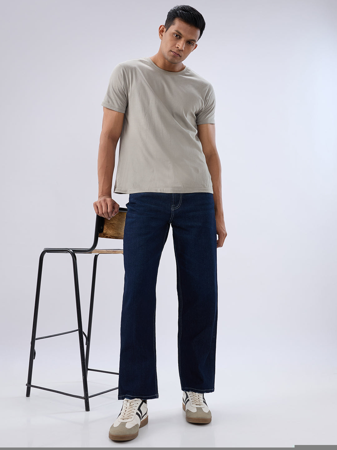 Spykar Raw Blue Loose Fit Low Rise Jeans For Men