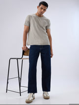 Men Ikemen Jeans Loose Fit Blue Low Rise