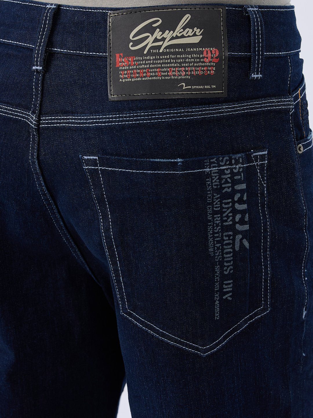 Men Ikemen Jeans Loose Fit Blue Low Rise