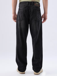Men Ikemen Jeans Loose Fit Black Low Rise