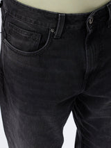 Men Ikemen Jeans Loose Fit Black Low Rise