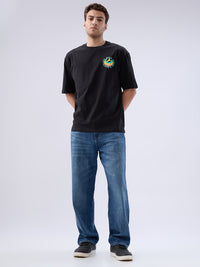 Men Ikemen Jeans Loose Fit Blue Low Rise