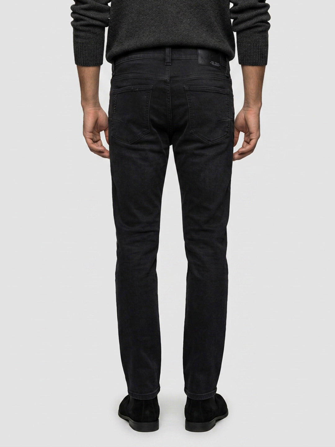Men Rover Jeans Regular Fit Black Mid Rise