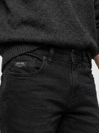 Men Rover Jeans Regular Fit Black Mid Rise