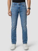 Men Nico Jeans Slim Fit Mid Blue Low Rise