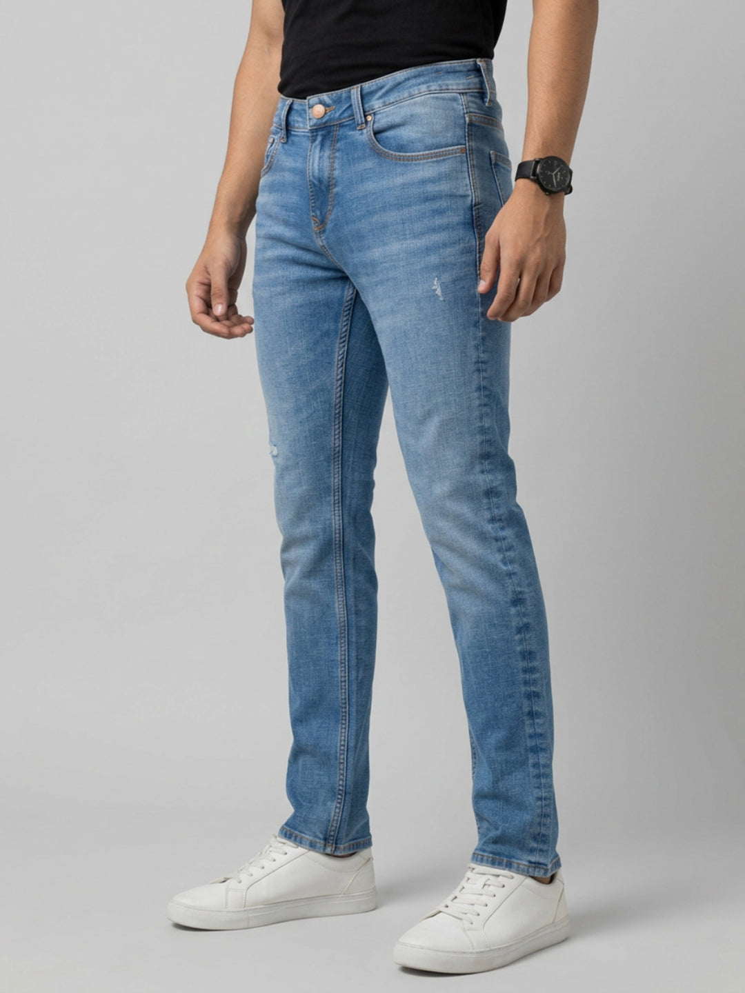 Men Nico Jeans Slim Fit Mid Blue Low Rise