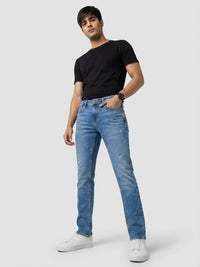 Men Nico Jeans Slim Fit Mid Blue Low Rise
