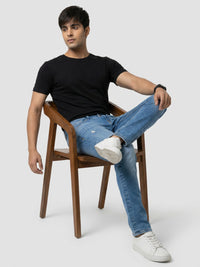 Men Nico Jeans Slim Fit Mid Blue Low Rise