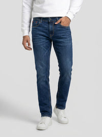 Men Rover Jeans Regular Fit Dark Blue Mid Rise