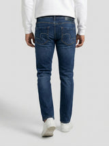 Men Rover Jeans Regular Fit Dark Blue Mid Rise