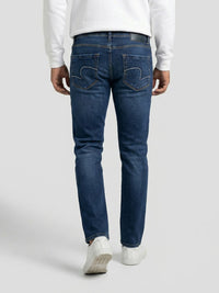 Men Rover Jeans Regular Fit Dark Blue Mid Rise