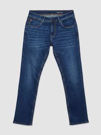 Men Rover Jeans Regular Fit Dark Blue Mid Rise