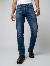 Men Ricardo Jeans Comfort Fit Dark Blue Mid Rise