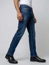 Men Ricardo Jeans Comfort Fit Dark Blue Mid Rise