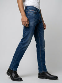 Men Ricardo Jeans Comfort Fit Dark Blue Mid Rise