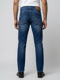 Men Ricardo Jeans Comfort Fit Dark Blue Mid Rise