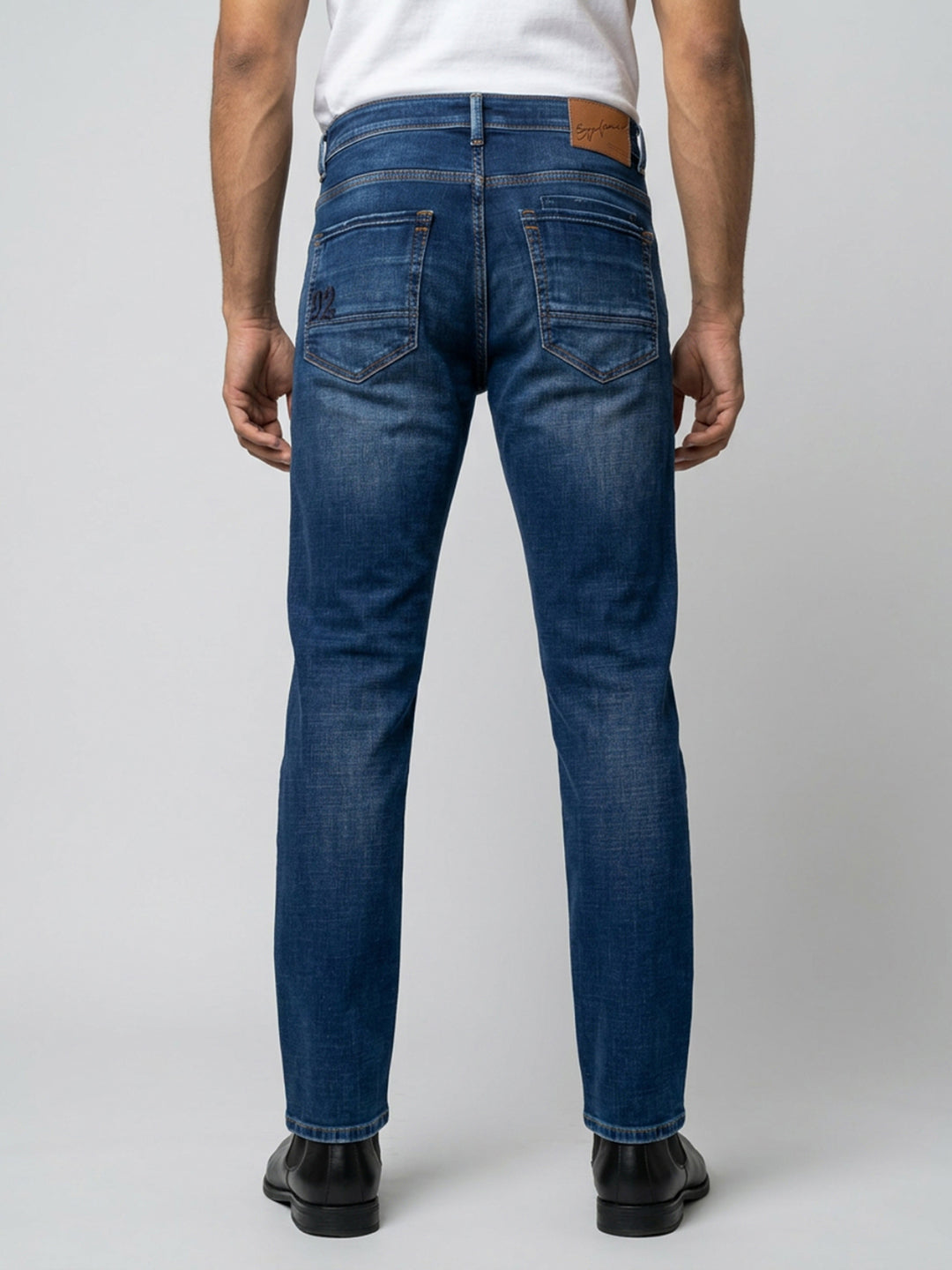 Men Ricardo Jeans Comfort Fit Dark Blue Mid Rise