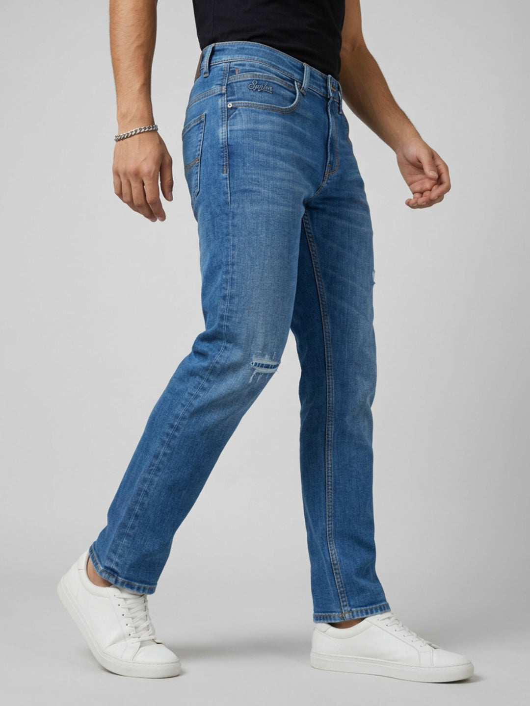 Men Chico Jeans Relaxed Fit Mid Blue Mid Rise