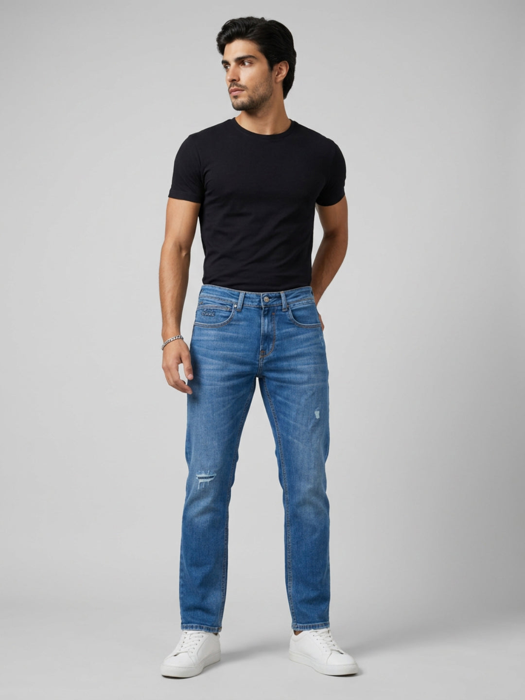 Men Chico Jeans Relaxed Fit Mid Blue Mid Rise