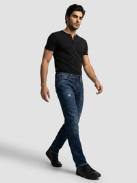Men Chico Jeans Relaxed Fit Dark Blue Mid Rise